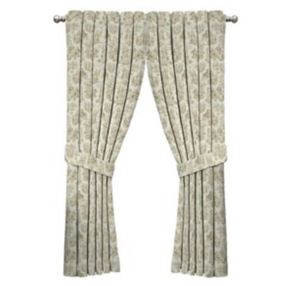 Waverly Charmed Life Curtain Panels Pair 52” W x 84” L Color Linen Toile New